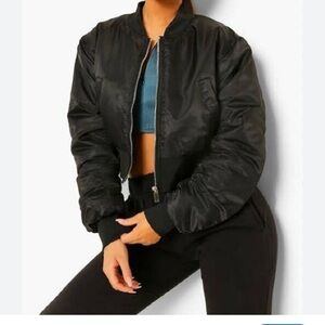 Forever 21 Classic Black Bomber Jacket